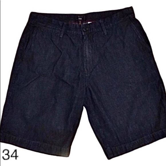 GAP Dark Wash Flat Front Denim Shorts NWOT SZ 34 - Picture 1 of 8